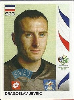 Dragoslav Jevric Serbia and Montenegro samolepka Panini World Cup 2006 #209