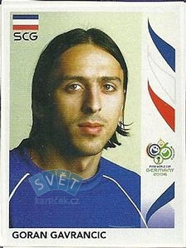 Goran Gavrancic Serbia and Montenegro samolepka Panini World Cup 2006 #211