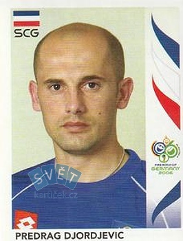 Predrag Djordjevic Serbia and Montenegro samolepka Panini World Cup 2006 #215