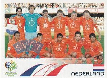 Team Photo Netherlands samolepka Panini World Cup 2006 #226
