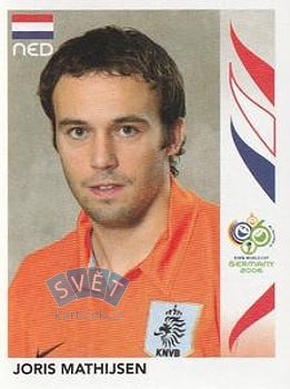 Joris Mathijsen Netherlands samolepka Panini World Cup 2006 #231