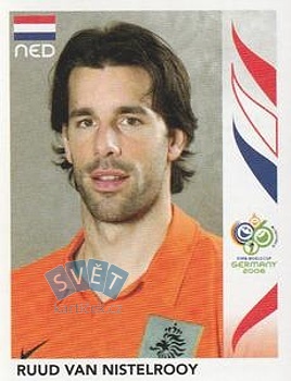 Ruud Van Nistelrooy Netherlands samolepka Panini World Cup 2006 #241