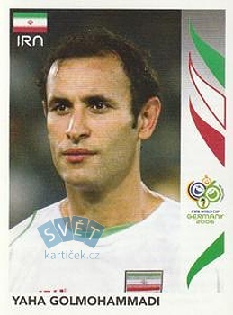 Yaha Golmohammadi Iran samolepka Panini World Cup 2006 #267