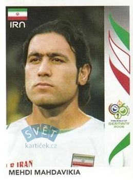 Mehdi Mahdavikia Iran samolepka Panini World Cup 2006 #273