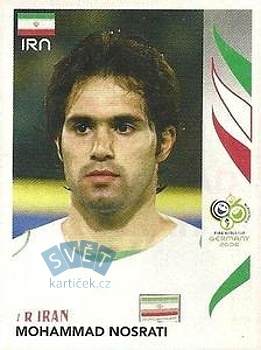 Mohammad Nosrati Iran samolepka Panini World Cup 2006 #276
