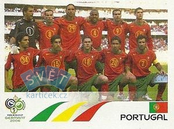 Team Photo Portugal samolepka Panini World Cup 2006 #282
