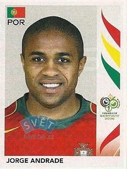 Jorge Andrade Portugal samolepka Panini World Cup 2006 #285