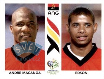 Andre Macanga/Edson Angola samolepka Panini World Cup 2006 #306