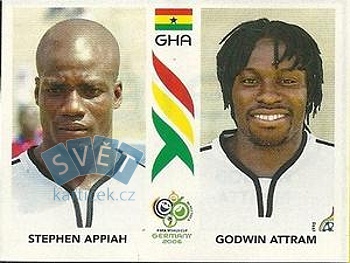 Stephen Appiah/Godwin Attram Ghana samolepka Panini World Cup 2006 #316