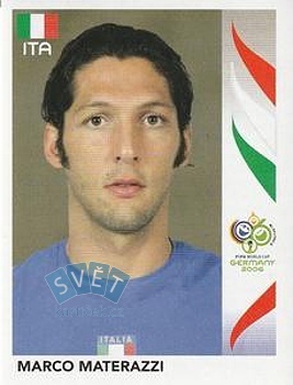 Marco Materazzi Italy samolepka Panini World Cup 2006 #325