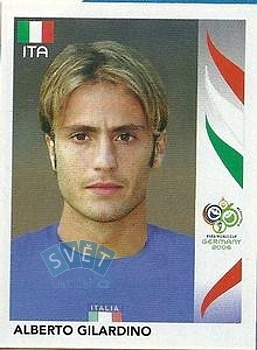 Alberto Gilardino Italy samolepka Panini World Cup 2006 #336