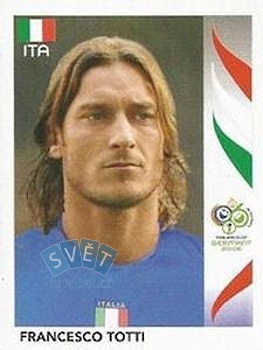 Francesco Totti Italy samolepka Panini World Cup 2006 #338