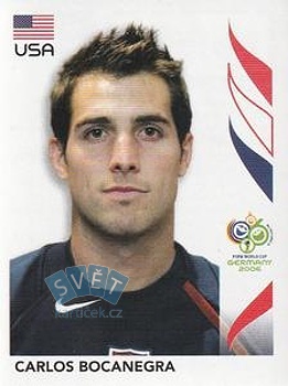 Carlos Bocanegra USA samolepka Panini World Cup 2006 #344