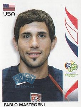 Pablo Mastroeni USA samolepka Panini World Cup 2006 #352