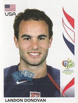 Landon Donovan USA samolepka Panini World Cup 2006 #355