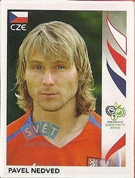 Pavel Nedved Czech Republic samolepka Panini World Cup 2006 #368