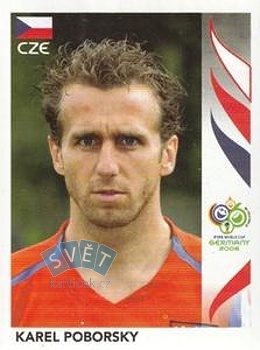 Karel Poborsky Czech Republic samolepka Panini World Cup 2006 #370
