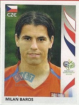 Milan Baros Czech Republic samolepka Panini World Cup 2006 #374