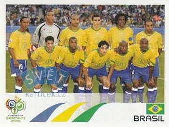 Team Photo Brazil samolepka Panini World Cup 2006 #378