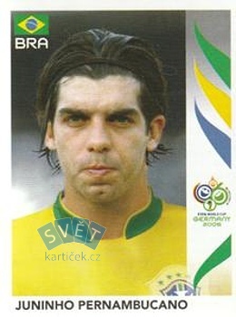 Juninho Pernambucano Brazil samolepka Panini World Cup 2006 #389
