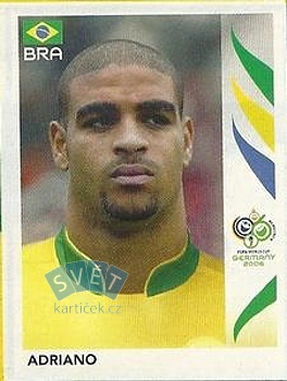 Adriano Brazil samolepka Panini World Cup 2006 #394