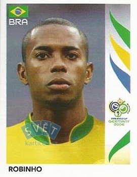 Robinho Brazil samolepka Panini World Cup 2006 #395