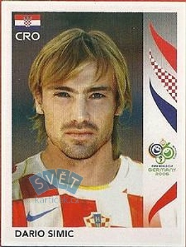 Dario Simic Croatia samolepka Panini World Cup 2006 #401