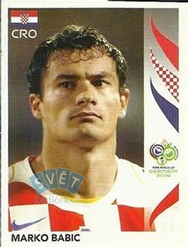Marko Babic Croatia samolepka Panini World Cup 2006 #405
