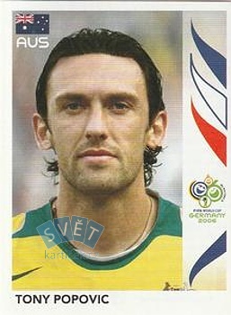 Tony Popovic Australia samolepka Panini World Cup 2006 #422