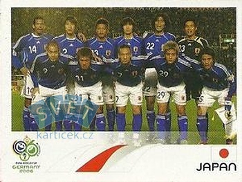 Team Photo Japan samolepka Panini World Cup 2006 #435