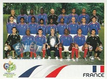 Team Photo France samolepka Panini World Cup 2006 #454