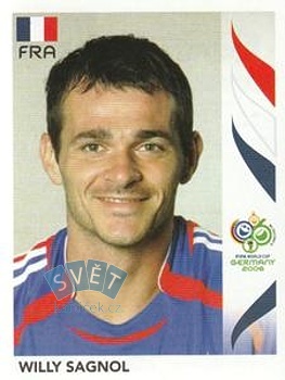 Willy Sagnol France samolepka Panini World Cup 2006 #460
