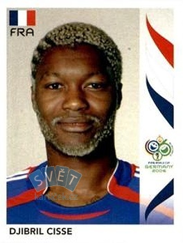 Djibril Cisse France samolepka Panini World Cup 2006 #468