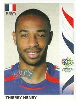 Thierry Henry France samolepka Panini World Cup 2006 #469