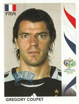 Gregory Coupet France samolepka Panini World Cup 2006 #472