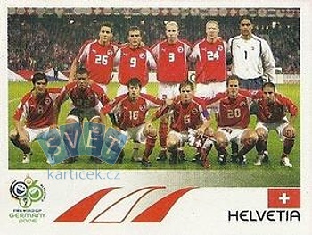 Team Photo Switzerland samolepka Panini World Cup 2006 #473