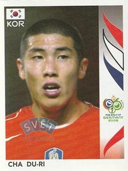 Cha Du-Ri South Korea samolepka Panini World Cup 2006 #508