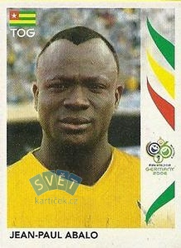 Jean-Paul Abalo Togo samolepka Panini World Cup 2006 #514