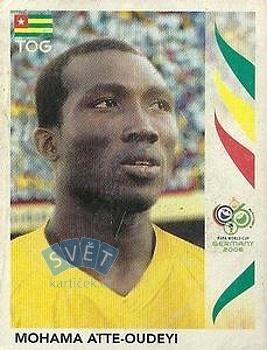 Mohama Atte-Oudeyi Togo samolepka Panini World Cup 2006 #516