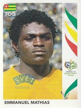 Emmanuel Mathias Togo samolepka Panini World Cup 2006 #517