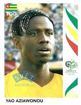 Yao Aziawonou Togo samolepka Panini World Cup 2006 #521