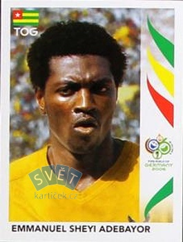 Emmanuel Sheyi Adebayor Togo samolepka Panini World Cup 2006 #527