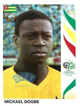 Mickael Dogbe Togo samolepka Panini World Cup 2006 #528