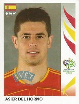 Asier Del Horno Spain samolepka Panini World Cup 2006 #533