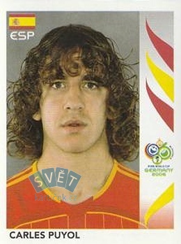 Carles Puyol Spain samolepka Panini World Cup 2006 #536