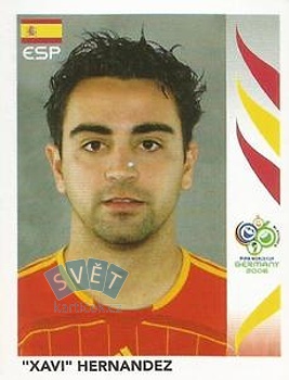 Xavi Hernandez Spain samolepka Panini World Cup 2006 #542