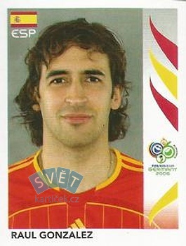 Raul Gonzalez Spain samolepka Panini World Cup 2006 #545