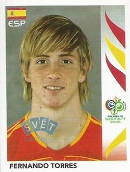 Fernando Torres Spain samolepka Panini World Cup 2006 #548