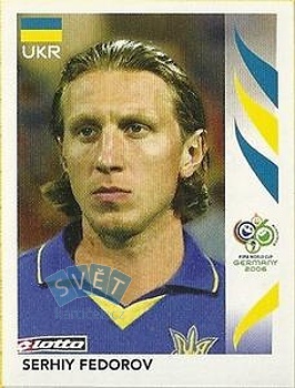 Serhiy Fedorov Ukraine samolepka Panini World Cup 2006 #552