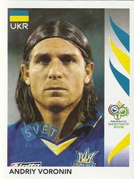Andriy Voronin Ukraine samolepka Panini World Cup 2006 #567